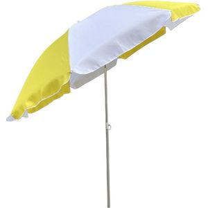 Outdoor Parasol 200 cm Geel/Wit