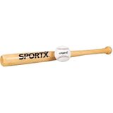 SportX Honkbal Houten Knuppel + Bal