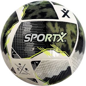 Sportx Voetbal Maat 5 430 Gr Wit/Zwart/Groen