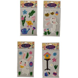 Gel - Raamstickers - Pasen - Assorti - Herbruikbaar