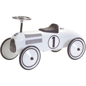 Retro Roller - Loopauto - Wit - Metaal