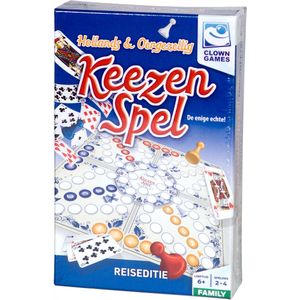 Clown Games Keezenspel Reiseditie - Pesten en Mens Erger Je Niet in één spel! Voor 2-4 spelers vanaf 6 jaar.