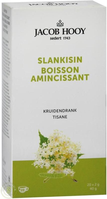Jacob Hooy Slankisin Thee - 20 Zakjes - Afslanksupplement