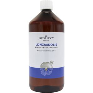 Jacob Hooy Lijnzaad olie inwendig koudgeperst 1 liter