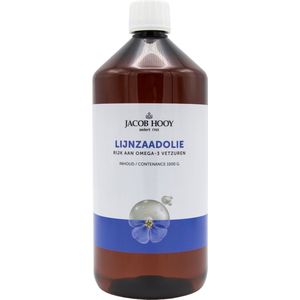 Jacob Hooy Lijnzaad olie inwendig koudgeperst 1 liter