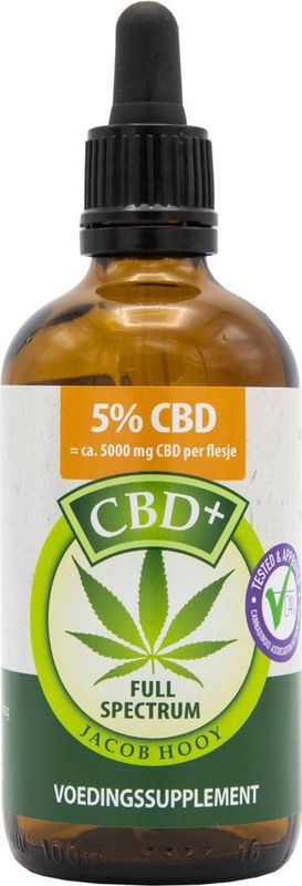 CBD olie 5% (Jacob Hooy) - 100 ml