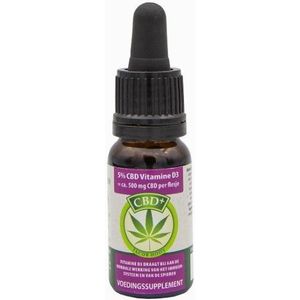 Jacob Hooy Cbd Plus Olie 5% + Vitamine D3 10 ml