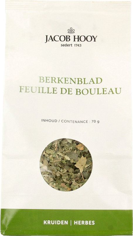 Jacob Hooy - Berkenblad Kruiden - 70 gram - Gesneden en Gedroogd