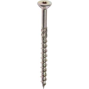 Woodies Ultimate spaanplaatschroef 5x70mm - platkop - geel verzinkt - deeldraad - T25 - 61450481 (Per 200 stuks)