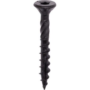 Woodies 61851408 Ultimate Blackline Spaanplaatschroef Shield - TX25 - 5.0 X 50/30mm - Platverzonken Kop - Deeldraad - Gecoat (200st)