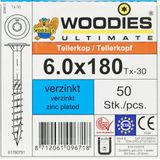 Woodies - Tellerkopschroeven - Staal - Verzinkt - TX30 - Per 50 Stuks