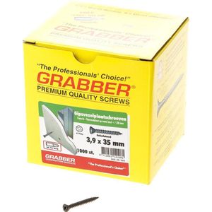 Grabber - Gipsvezelplaatschroef - Gefosfateerd - 3,9 mm - 35 mm - Phillips