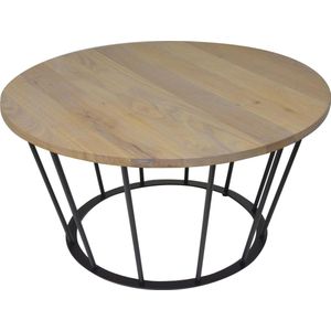 Spinder Design - Framer - Salontafel - Zwart/Eiken - Ø80 cm