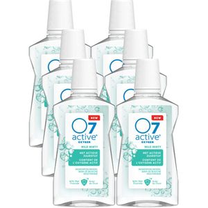 6x O7 Active Mondspoelmiddel Mild Mint 500 ml