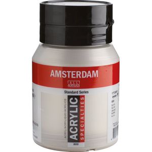 Amsterdam acrylverf - Kleur 800 Zilver - Verpakt in een pot van 500ml
