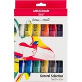 Amsterdam Standard Series acrylverf algemene selectie set | 12 × 20 ml