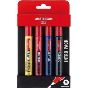 Talens amsterdam acryl marker basisset, 4dlg.