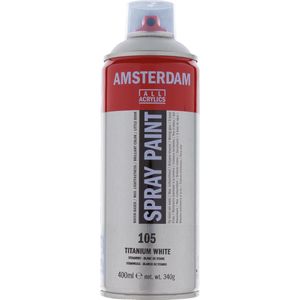 Spuitbusverf - Spraypaint - #105 - Titaanwit - Amsterdam - 400ml