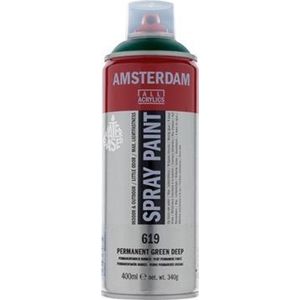 Amsterdam Spray Paint - Acrylverf - Kleur 619 Permanent groen donker - Spuitbus 400ml