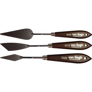 Van Gogh - Schilder Paletmessen - set van 3 stuks - bevat druppelvormig, beitelvormig & driehoekig blad