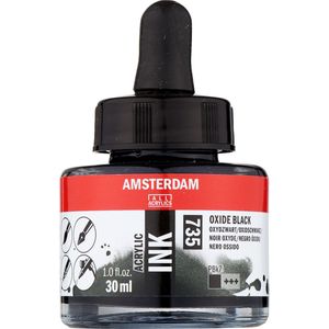 Amsterdam Acrylic Inkt Fles Oxydzwart 735