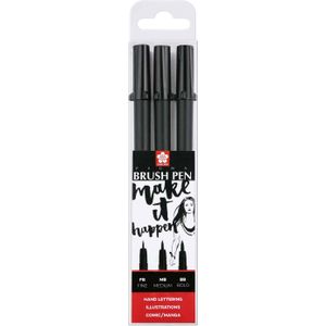 Sakura Pigma Penseel Pen Set, 3 x FB MB BB
