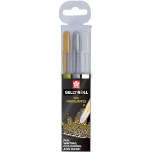 Sakura Gelly Roll Mixed Set 3 Goud Zilver Wit