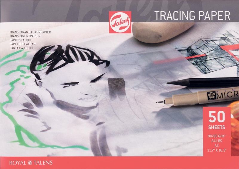 Talens overtrek papier - transparant - FSC mix