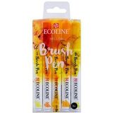 Ecoline Brush Pen set Geel | 5 kleuren