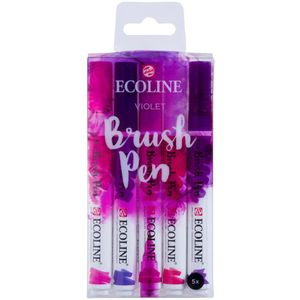 Ecoline Brush Pen set Violet | 5 kleuren