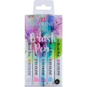 Talens Ecoline 5 Brush Pens ''Pastel''