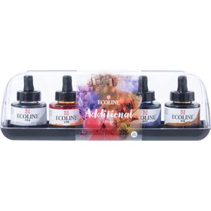 Ecoline Vloeibare Waterverf Set Additioneel, 5x30ml