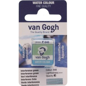 Talens Van gogh aquarelverf napjes - 848 interference groen