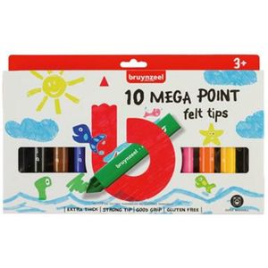 Bruynzeel Kids 10 mega points viltstiften set