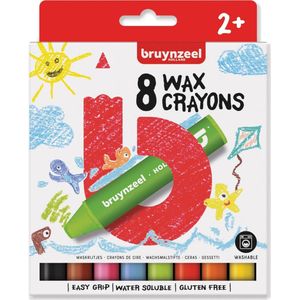 Waskrijt bruynzeel kids ass | Blister a 8 stuk | 6 stuks