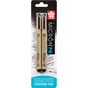 Sakura Blisterkaart Pigma Micron Pn Zwart, 2 Stuks