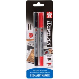 Sakura Identi Pen Blister Package Black Red 2 Stücke