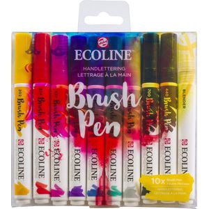 Ecoline Brush Pen set Handlettering | 10 kleuren