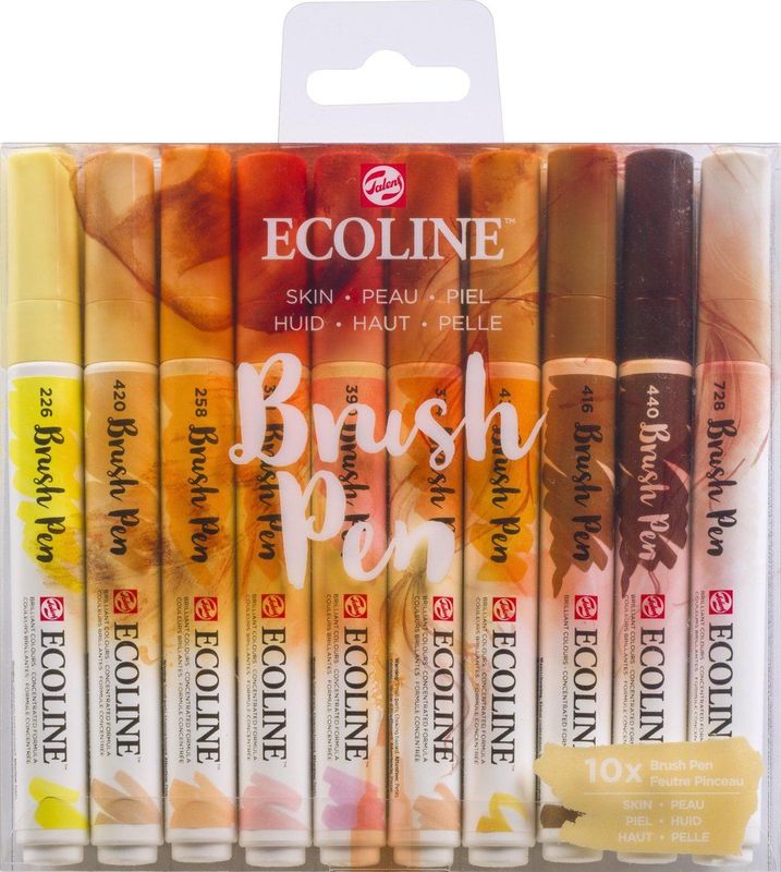 Talens Ecoline Brush Pen - 10 stuks - Huid