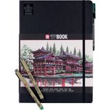 Sakura schetsboek, 80 vel, 140 g/m², ft A4, wit papier