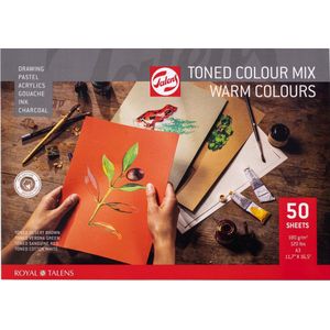 Talens  Toned paper blok warm colours A3