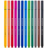 Bruynzeel - 12 Fineliners - Kleur - Waterbasis - Lijndikte 0,4 mm