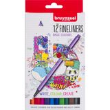 Bruynzeel - 12 Fineliners - Kleur - Waterbasis - Lijndikte 0,4 mm