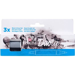 Talens Ecoline duotipmarkerset 3 grey
