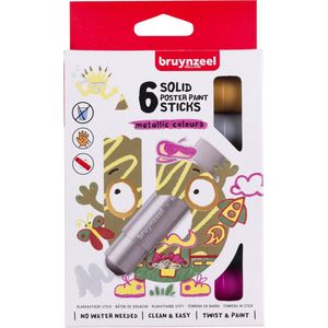 Bruynzeel Plakkaatverf sticks set Metallic | 6 kleuren