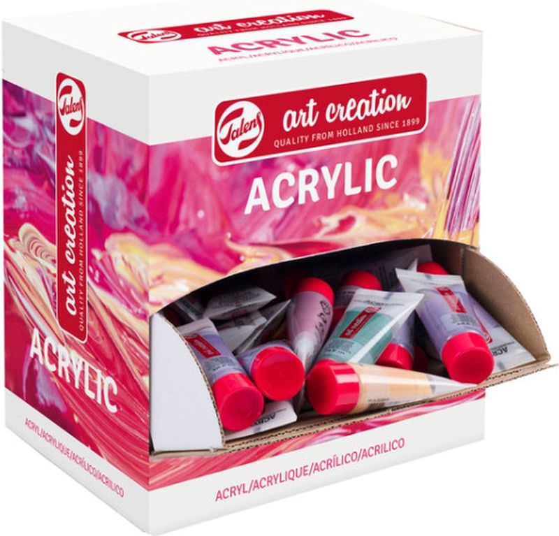 Acrylverf tac pastel 12ml 100st assorti | Dispenser a 100 stuk
