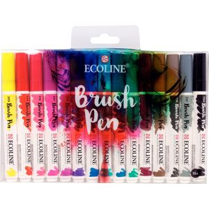 Ecoline Brush Pen set | 15 kleuren