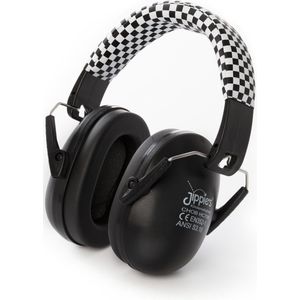 Jippie's Gehoorbeschermer voor kinderen – Zwart geblokt - 5 tot 16 jaar - concentratie - geluid dempen
