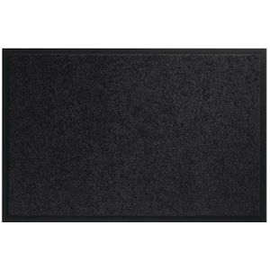 Deurmat Twister zwart 60x90cm - 7 kleuren - 5 maten - wasbaar Vinyl