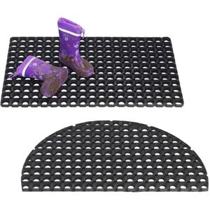 HAMAT Fußmatte offene Ringe schwarz Gummi - 3502402007